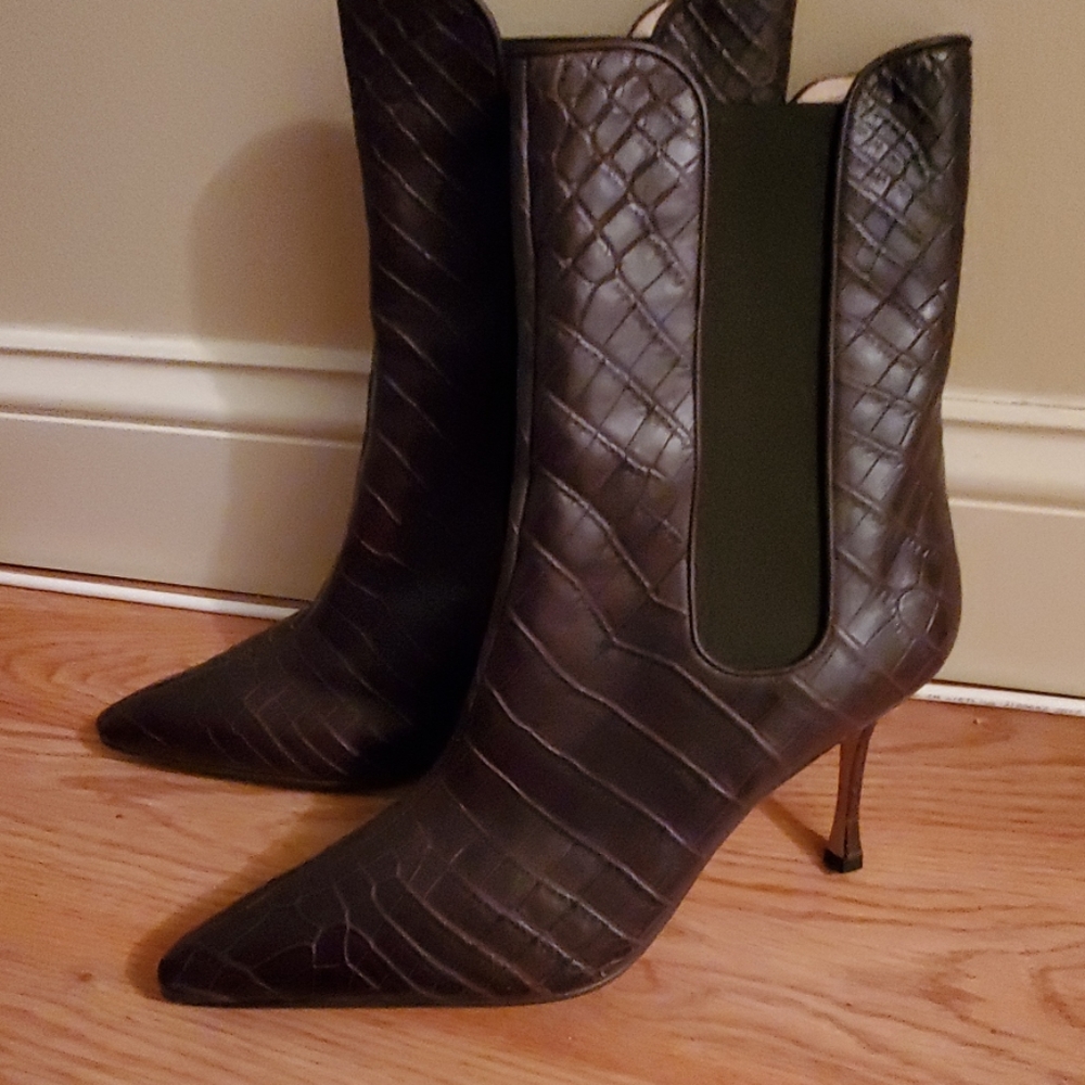 Manolo Blahnik Toialo crocodile alligator …